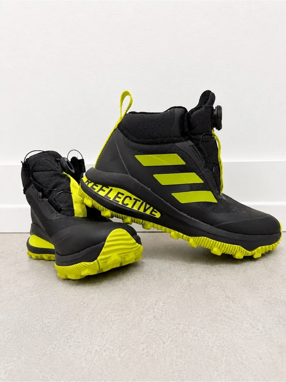 Adidas Winterplay BOA RAIN.RDY Boots Youth 3.5 Black Volt Waterproof